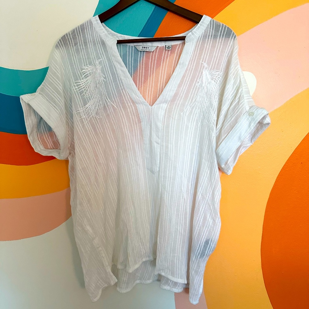 Sheer oversized tee
